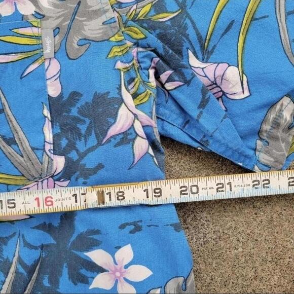 Vtg Y2k STUSSY Tropical Flowers Floral All Over Print Skate Button Up Shirt M - Picture 3 of 4